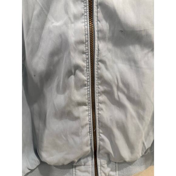 Baby Blue Weatherproof Zipper Jacket XL Elastic Waist & Cuffs Two Pockets - Picture 3 of 10